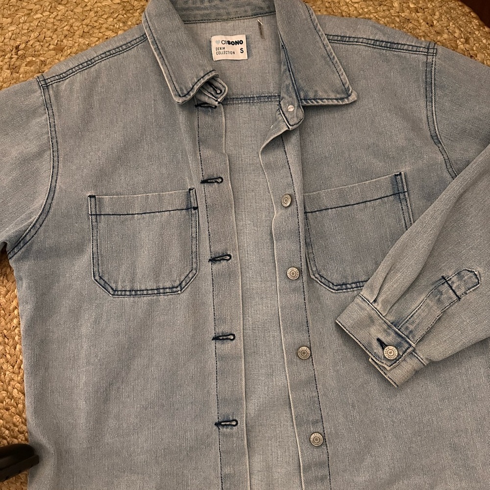Light Blue/ Washed Out Denim Jacket - Picture 3 of 4
